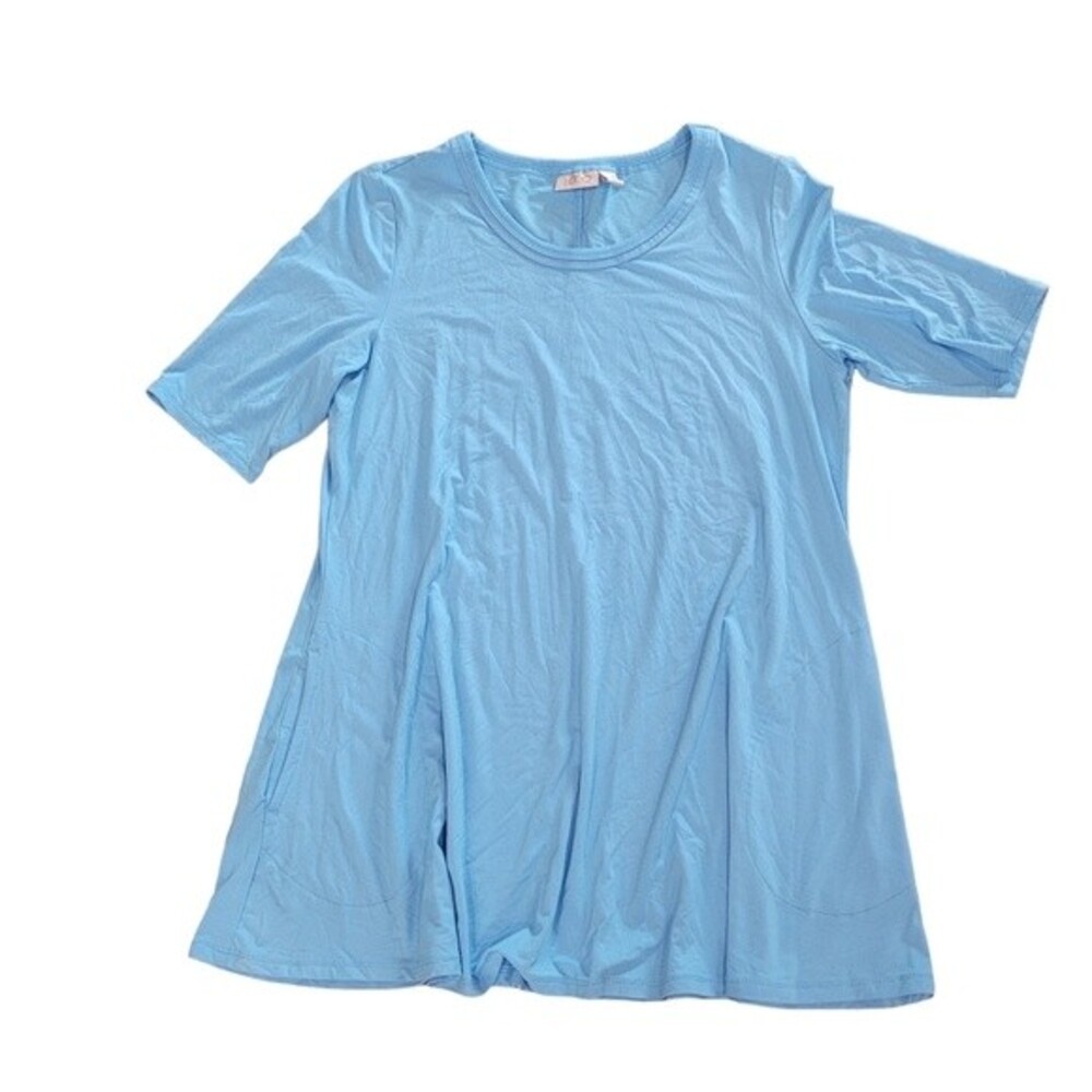LOGO Lori‎ Goldstein short sleeve shirt size Small, blue
